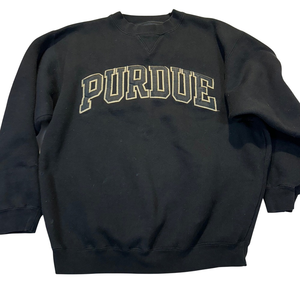 J. America Purdue Sweatshirt Mens Medium Black Collegiate Gorpcore Sportswear
